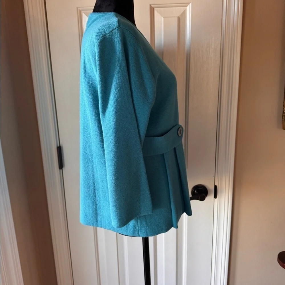 Chadwick’s Women's Turquoise Button-Up Sweater size large